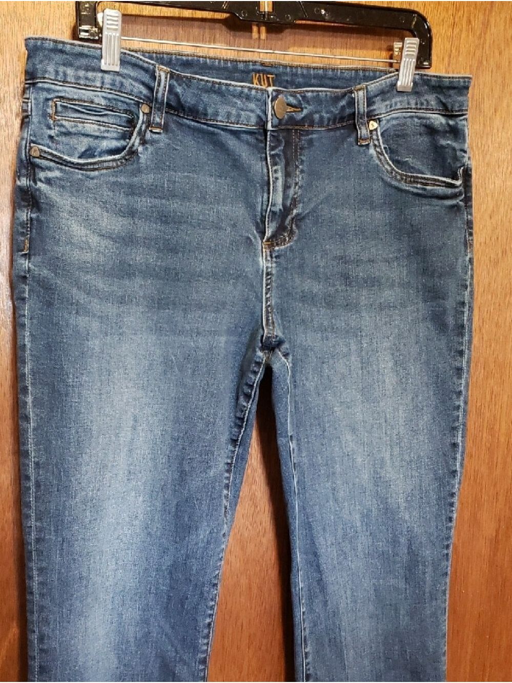 Kut from the Kloth Mid-Blue Straight Leg Jeans - Picture 2 of 8